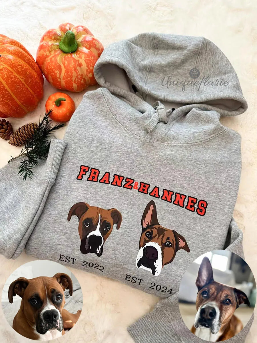 Custom College Pet Portrait Sweatshirt