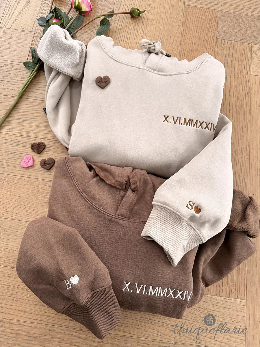 Sudaderas/sudaderas con capucha personalizadas con números romanos